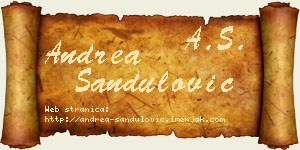 Andrea Sandulović vizit kartica